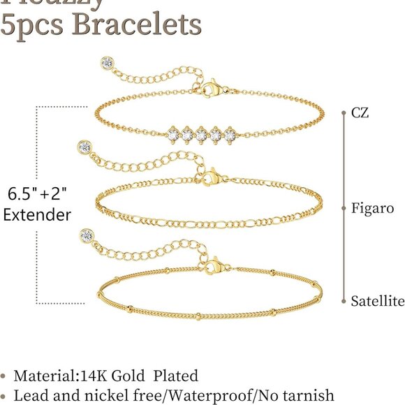 Silver Bracelets for Women, Dainty Stackable Silver Bracelets for Women Trendy S - Picture 5 of 8